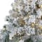 7ft. Pre-Lit Flocked Rock Springs Spruce Artificial Christmas Tree with Clear LED Lights